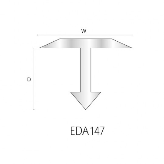 T-profils 2,7m/14*9/antracīts