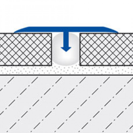 T-veida profils 2,5m/25*7/matēts zelts .