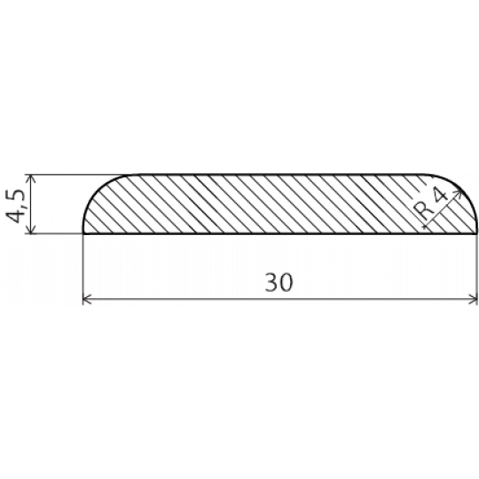 Koka seglīste 2,4m/5*30/priede Koka seglīste 2,4m/5*30/priede