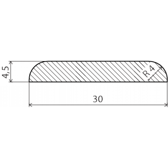 Koka seglīste 2,4m/5*30/ozols Koka seglīste 2,4m/5*30/ozols