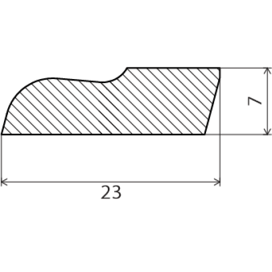 Koka cokola līste 2,4m/7*23/priede SO0723MA24E Koka cokola līste 2,4m/7*23/priede SO0723MA24E