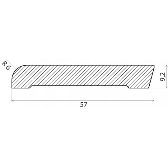 Koka grīdlīste 2,4m/10*58/ozols Koka grīdlīste 2,4m/10*58/ozols