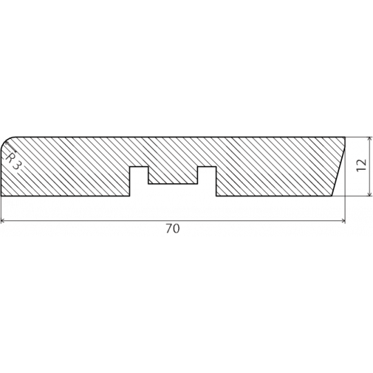 MDF grīdlīste 2,44m/12*70/balta MDF grīdlīste 2,44m/12*70/balta