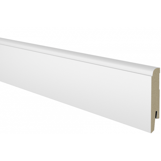 MDF grīdlīste 2,44m/18*120/balta MDF grīdlīste 2,44m/18*120/balta