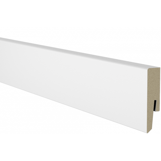 MDF grīdlīste 2,44m/18*80/balta MDF grīdlīste 2,44m/18*80/balta
