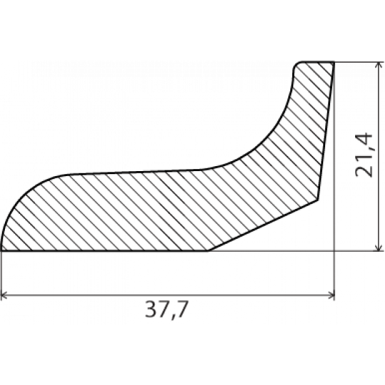 Koka grīdlīste 2,4m/22*38/priede Koka grīdlīste 2,4m/22*38/priede
