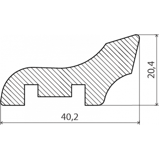 Koka grīdlīste 2,4m/22*40/ozols Koka grīdlīste 2,4m/22*40/ozols
