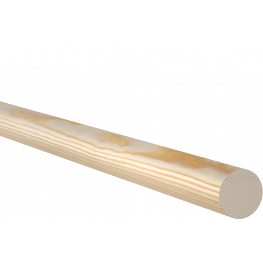 Koka apaļa līste 2,4m/28*28/priede Koka apaļa līste 2,4m/28*28/priede