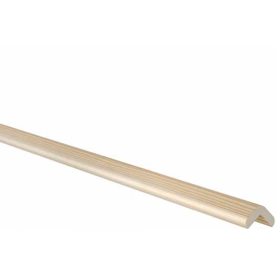 Koka ārējā stūra līste 2,4m/15*15/priede Koka ārējā stūra līste 2,4m/15*15/priede