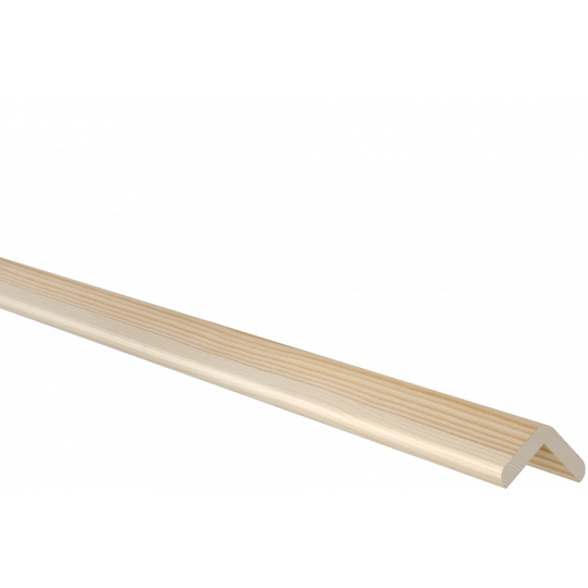 Koka ārējā stūra līste 2,1m/20*20/priede Koka ārējā stūra līste 2,1m/20*20/priede