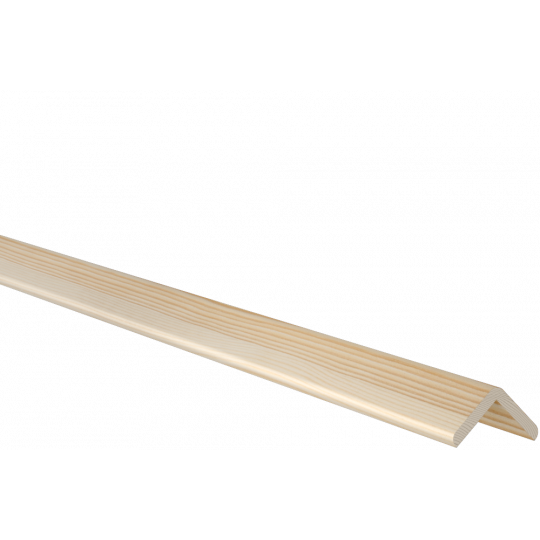 Koka ārējā stūra līste 2,4m/28*28/priede Koka ārējā stūra līste 2,4m/28*28/priede