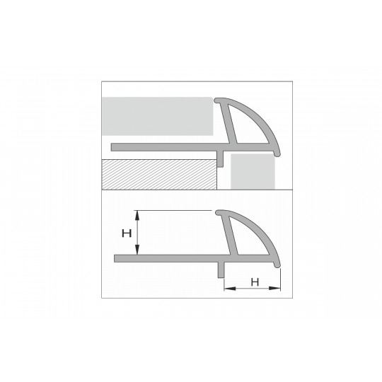 Flīžu ārējais profils PVC 2,5m/8,5*8,5/zils Flīžu ārējais profils PVC 2,5m/8,5*8,5/zils