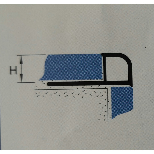 Flīžu ārējais profils PVC 2,5m/8*8/ Flīžu ārējais profils PVC 2,5m/8*8/