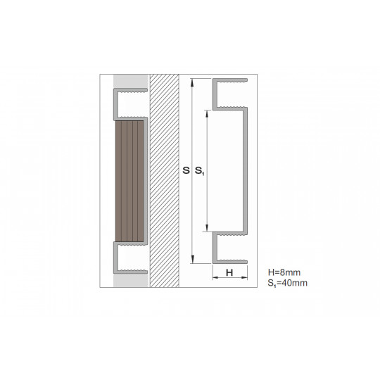 Listella 2,5m/12*60/ķirsis Listella 2,5m/12*60/ķirsis