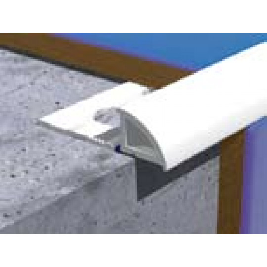 Flīžu ārējais profils PVC 2,5m/6*8/ Flīžu ārējais profils PVC 2,5m/6*8/