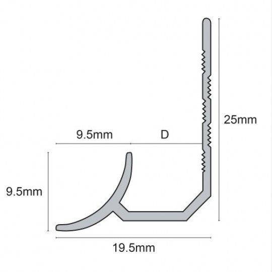 Flīžu iekšējais profils PVC 2,5m/9*9,5/zaļš granīts Flīžu iekšējais profils PVC 2,5m/9*9,5/zaļš granīts