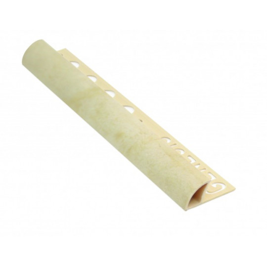 Flīžu ārējais profils PVC 2,5m/11,5*10/bēšs marmors Flīžu ārējais profils PVC 2,5m/11,5*10/bēšs marmors