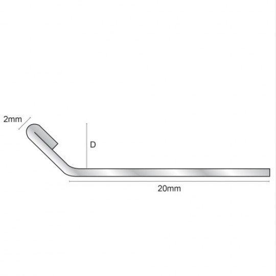 Flīžu profils 2,5m/2*10/tērauds Flīžu profils 2,5m/2*10/tērauds