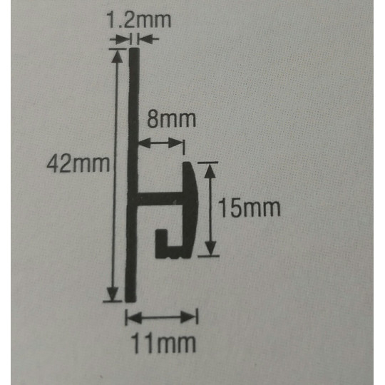 Vinila/flīžu 2,5m/15*8/balts 