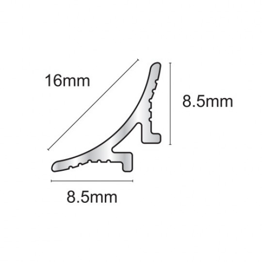 Flīžu iekš.profils 2,5m/11,5*11,5/sudrabs spīdīgs Flīžu iekš.profils 2,5m/11,5*11,5/sudrabs spīdīgs