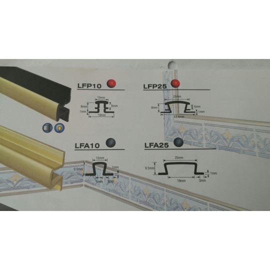 Listella PVC 10mm 2m Listella PVC 10mm 2m