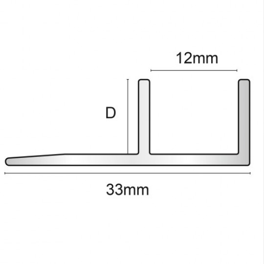 Stikla profils 2,5m/8*12/sudrabs spīdīgs Stikla profils 2,5m/8*12/sudrabs spīdīgs