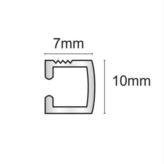 Listella 2,5m/10*7/matēts sudrabs Listella 2,5m/10*7/matēts sudrabs