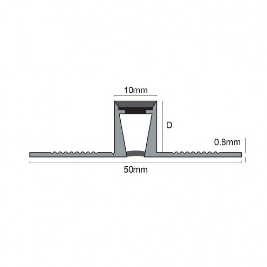 Deformācijas šuve 2,5m/10*10/melnā Deformācijas šuve 2,5m/10*10/melnā