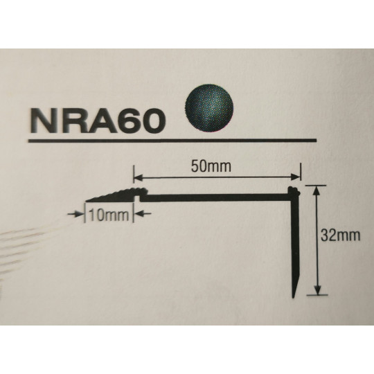 Kāpņu profils 2,6m/60*30/dabīgs alumīnījs Kāpņu profils 2,6m/60*30/dabīgs alumīnījs