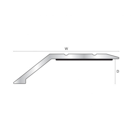 Grīdas profils 2,5m/30*8/spīdīds sudrabs